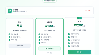 토스페이먼츠 구독결제 심화